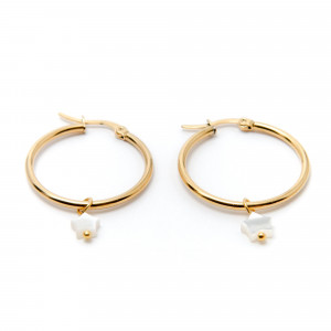 PENDIENTES ARO ACERO 30MM Y...