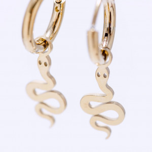 PENDIENTES SERPIENTE ACERO