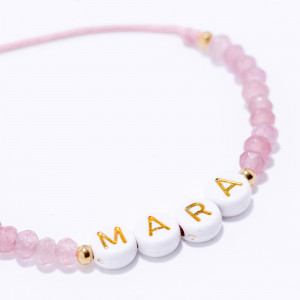 PULSERA NOMBRE + PIEDRA...