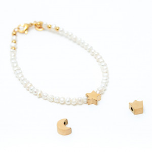PULSERA PERLAS ACERO +...