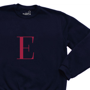 SUDADERA INICIAL AZUL UNISEX