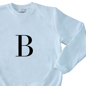 SUDADERA INICIAL BLANCA UNISEX