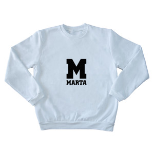 SUDADERA INICIAL BLANCA UNISEX
