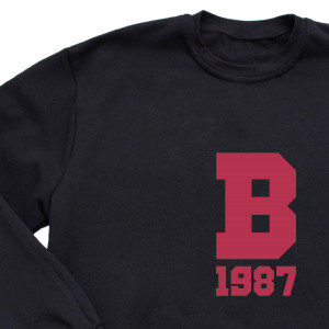SUDADERA INICIAL NEGRA UNISEX