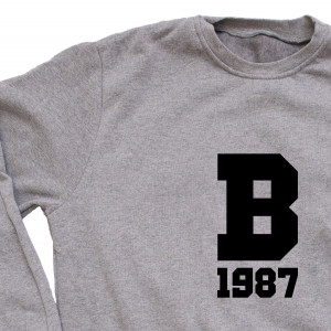 SUDADERA INICIAL GRIS UNISEX