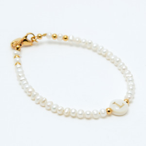 PULSERA INICIAL PERLAS NÁCAR