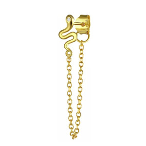 PENDIENTE SERPIENTE DORADO...