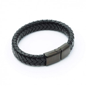 PULSERA REX CUERO & ACERO