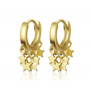 PENDIENTES ARO Y ESTRELLAS...