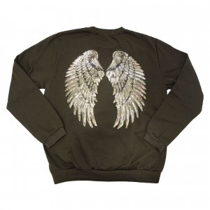 SUDADERA ALAS VERDE MILITAR
